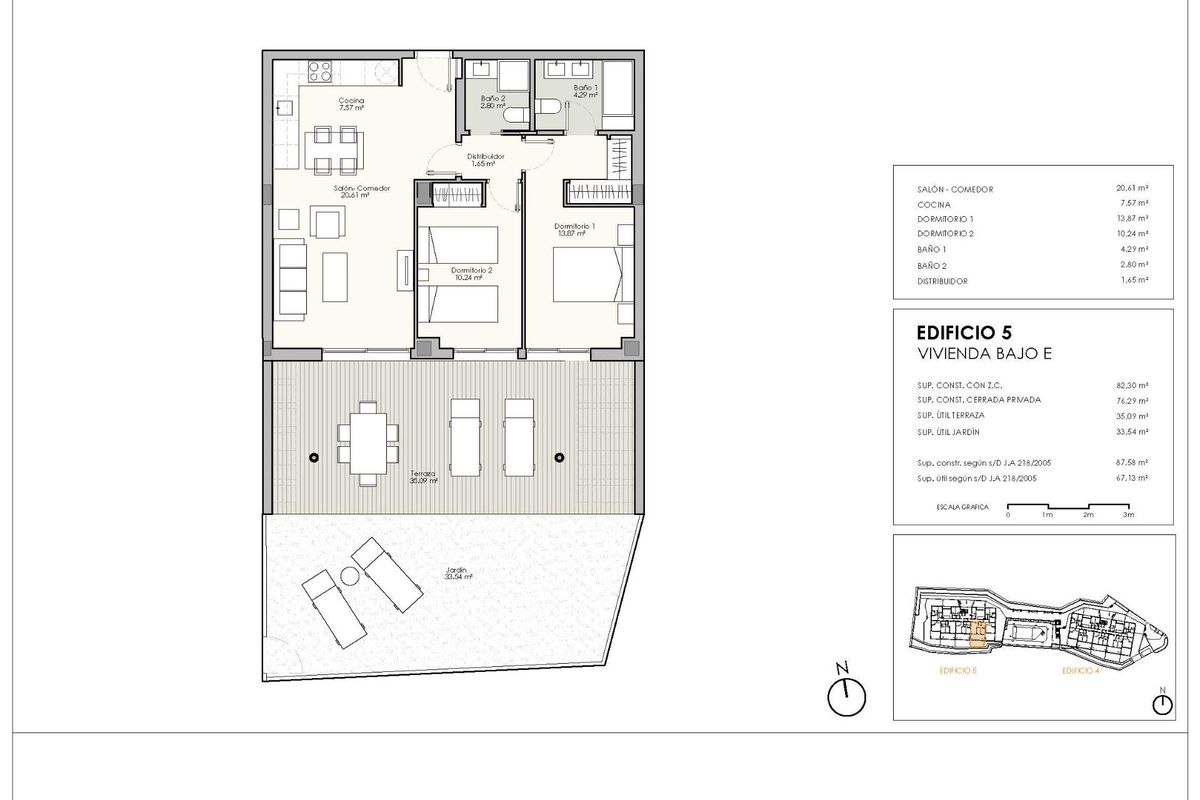 Entrance to Casares ground floor apartment