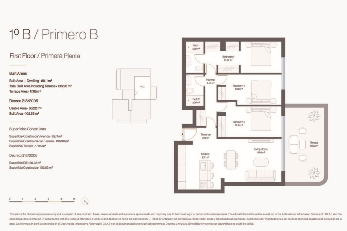 3-Slaapkamer Appartement Estepona Terras - Afbeelding 17