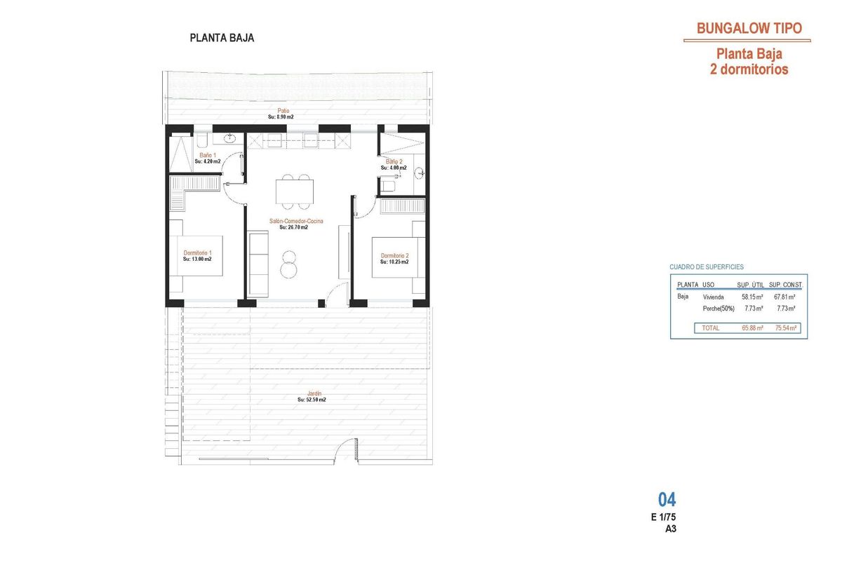 Alhama de Murcia bungaló kert nélkül