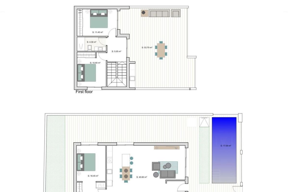 Woonkamer met toegang tot terras Los Alcazares