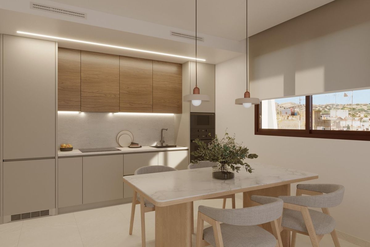 Slaapkamer van penthouse Santa Pola