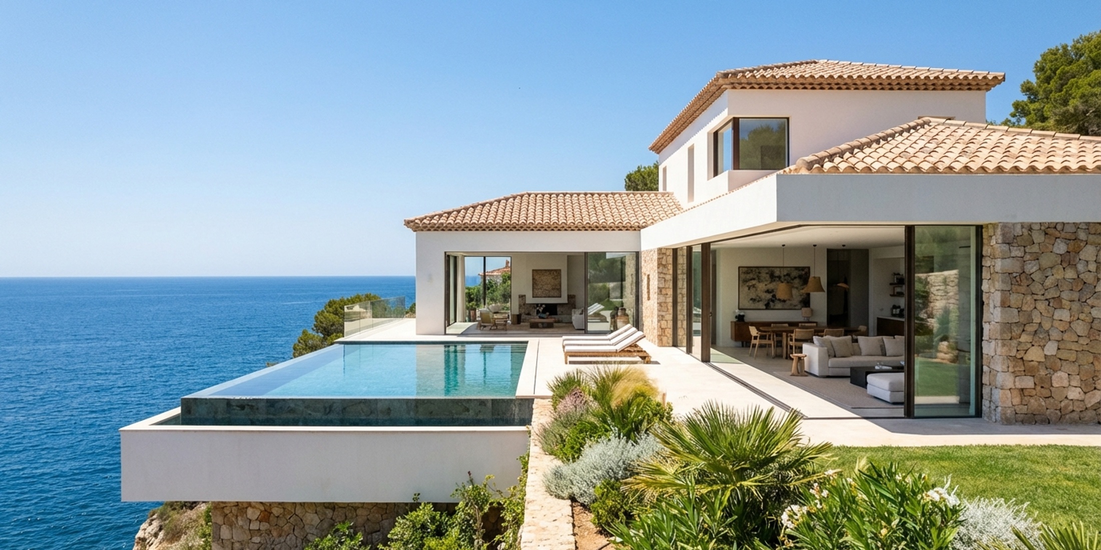 Moderne Spaanse villa met uitzicht op de Middellandse Zee