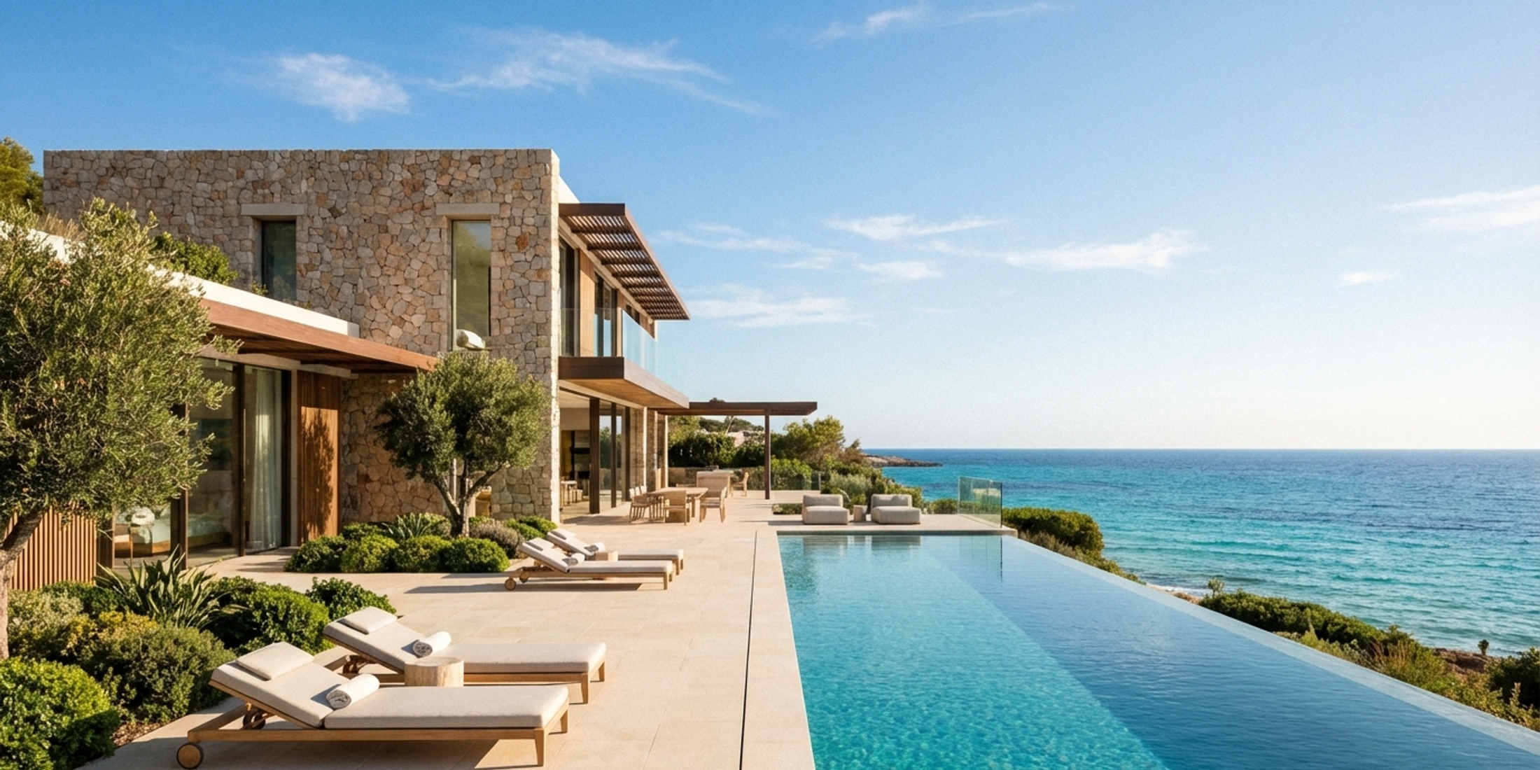 Moderne luxe villa in Spanje met infinity pool en zeezicht