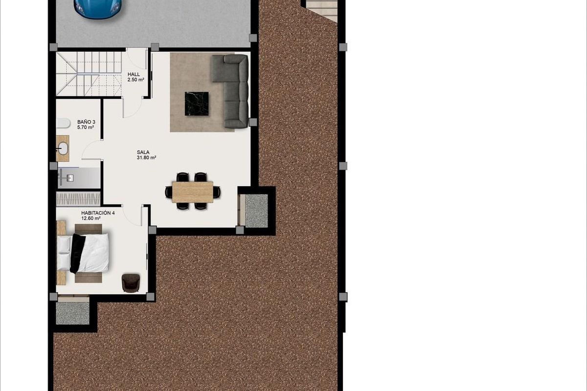Badkamer met moderne afwerking in Benijofar