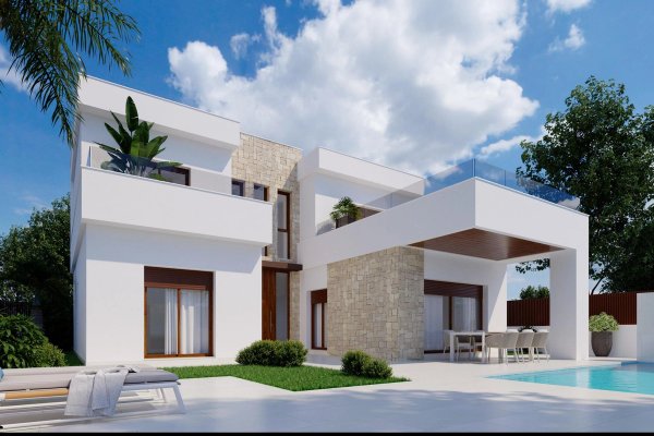 Moderne villa met 4 slaapkamers in Orihuela, Costa Blanca Zuid, voorzien van strakke architectuur en een privézwembad.