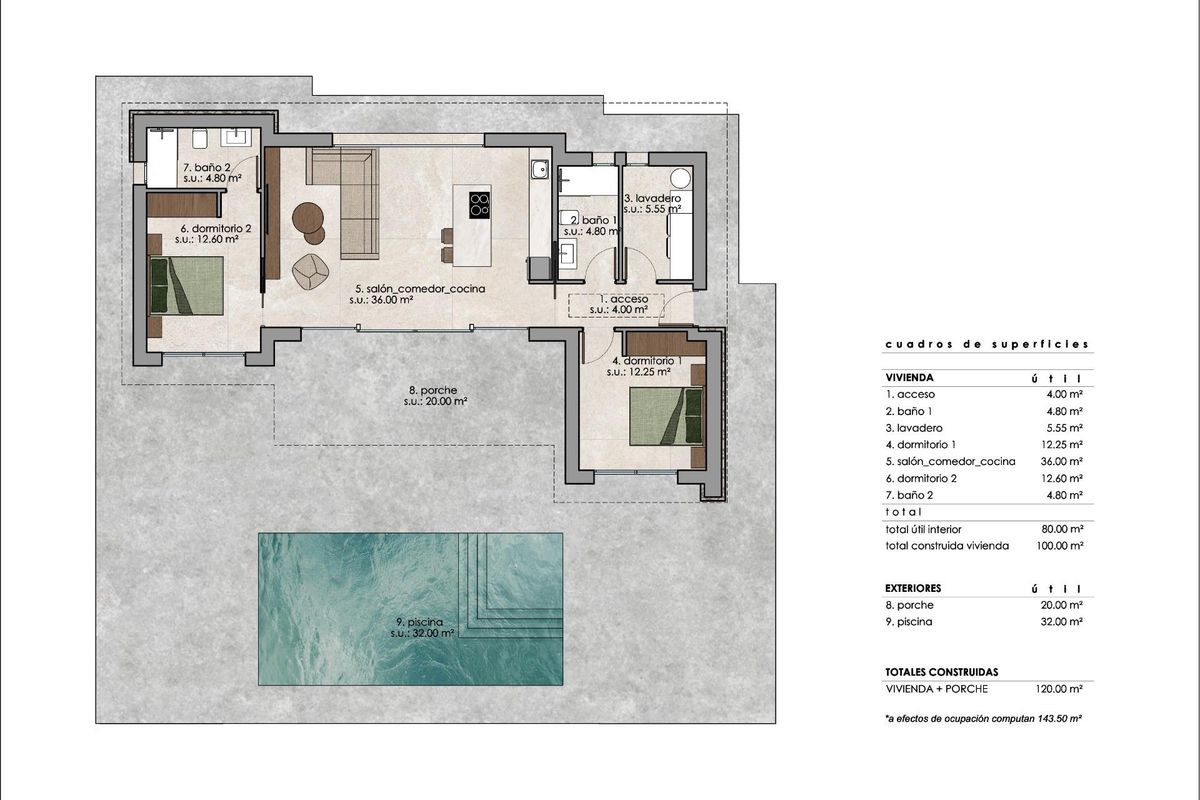 2-Schlafzimmer Villa Pinoso Pool - Bild 19