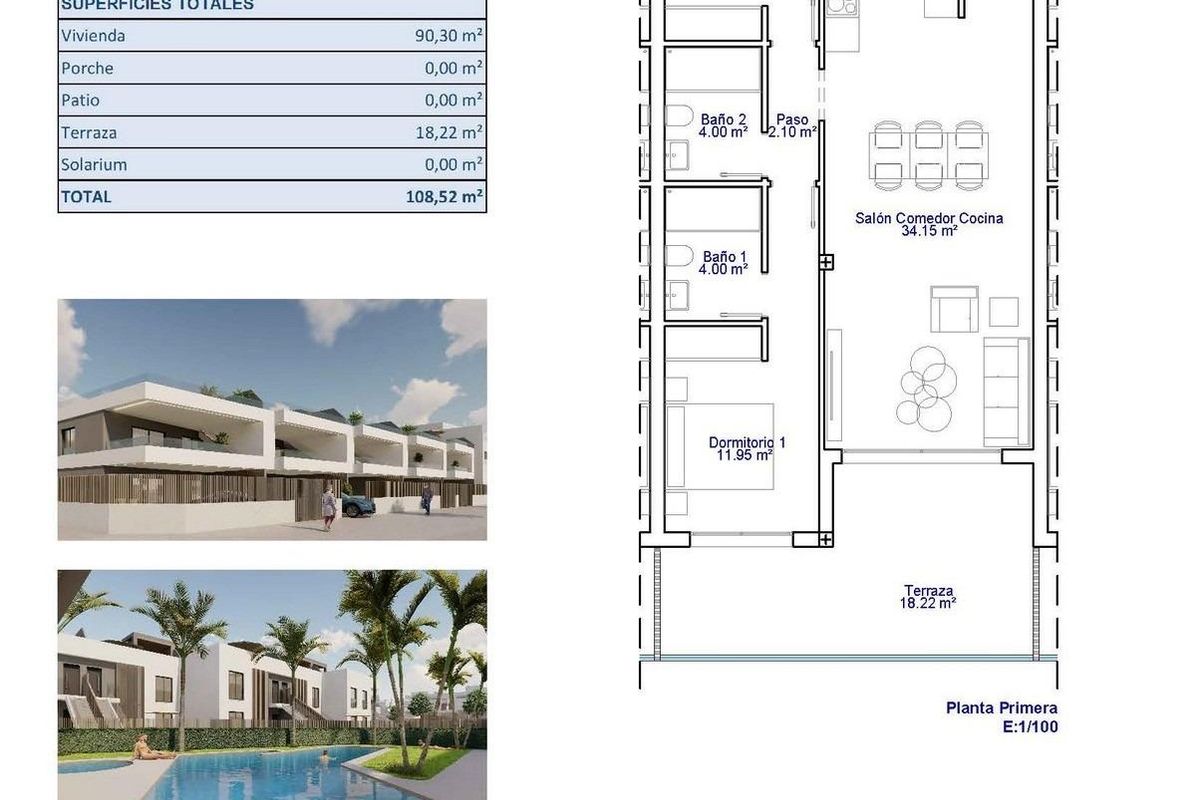 Entrance to ground floor apartment in Pilar de la Horadada