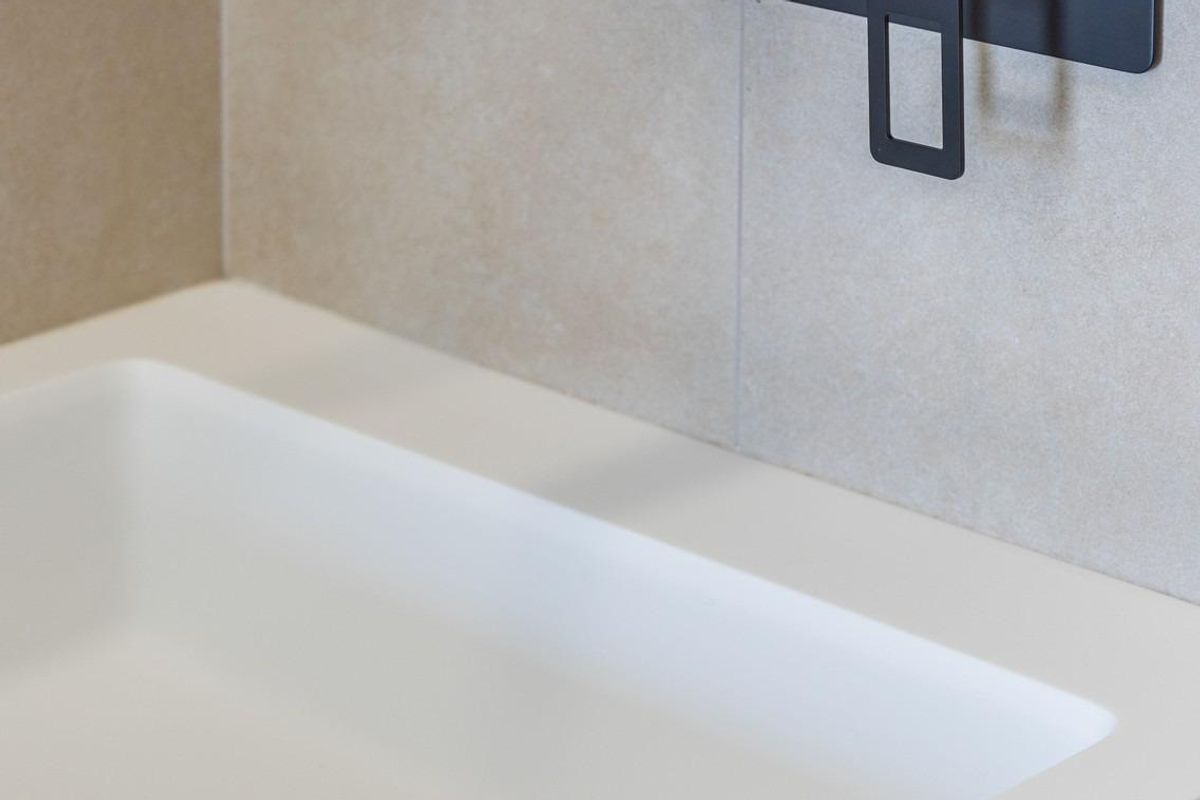 Villa entrance with lush greenery