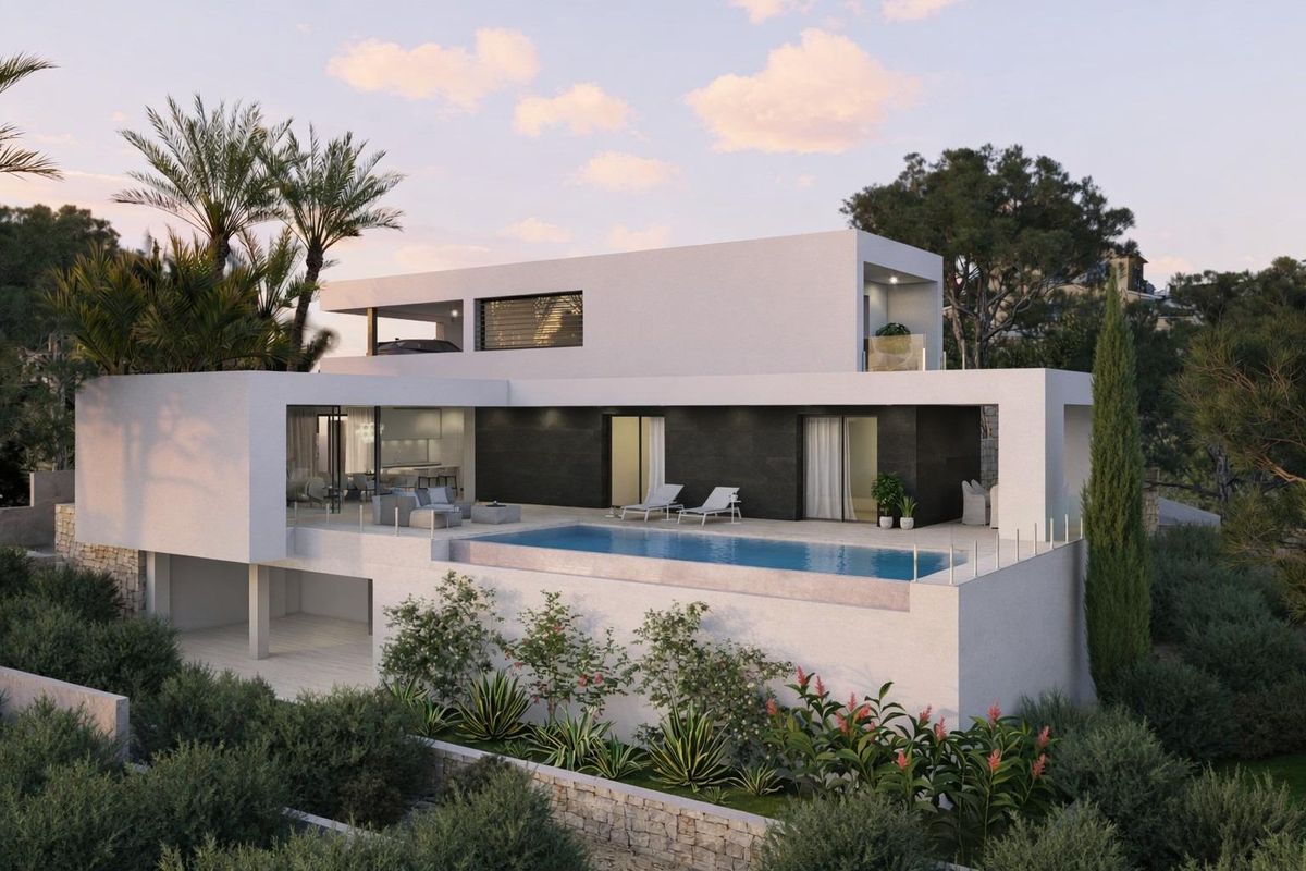 Benitachell villa modern konyhája
