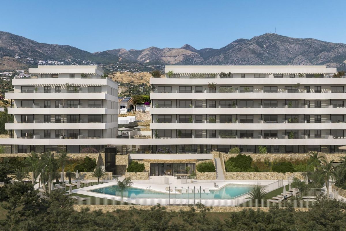 Communal pool in Mijas apartment complex