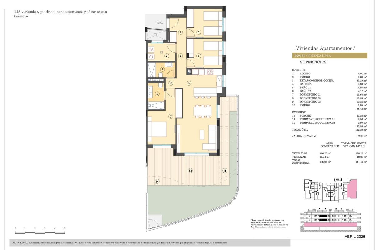 3-Schlafzimmer EG-Wohnung Finestrat Pool - Bild 18