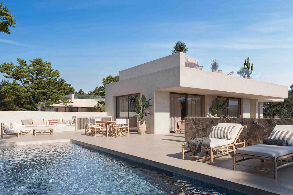 Spacious living room in Las Colinas villa
