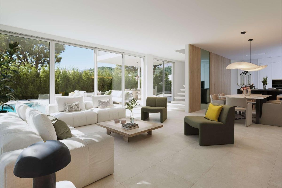 Spacious terrace with Mediterranean views