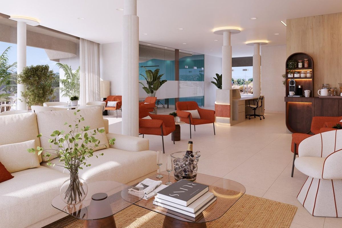 Bedroom with natural light in Mijas apartment