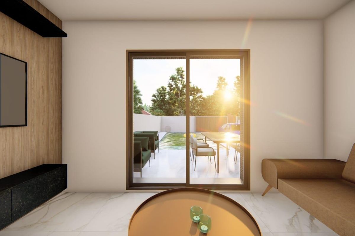 Woonkamer met moderne inrichting