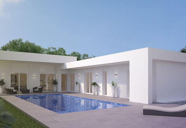 Moderne 3-slaapkamer villa met zwembad en patio in La Romana, Costa Blanca Zuid, Spanje.