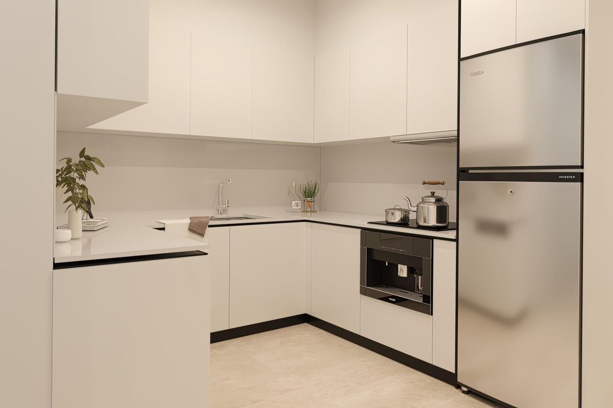 Stijlvolle keuken met moderne apparatuur in een 1-slaapkamer appartement in Vera, Costa de Almeria.