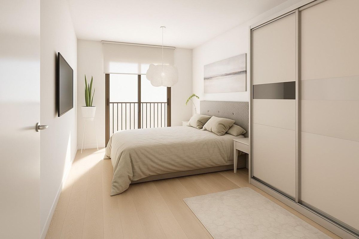 Bedroom in Puerto de Mazarrón apartment