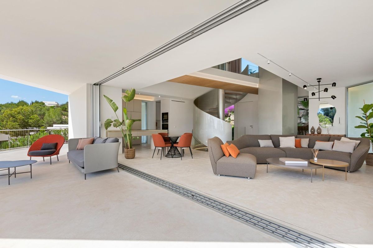 Villa terrace with scenic views