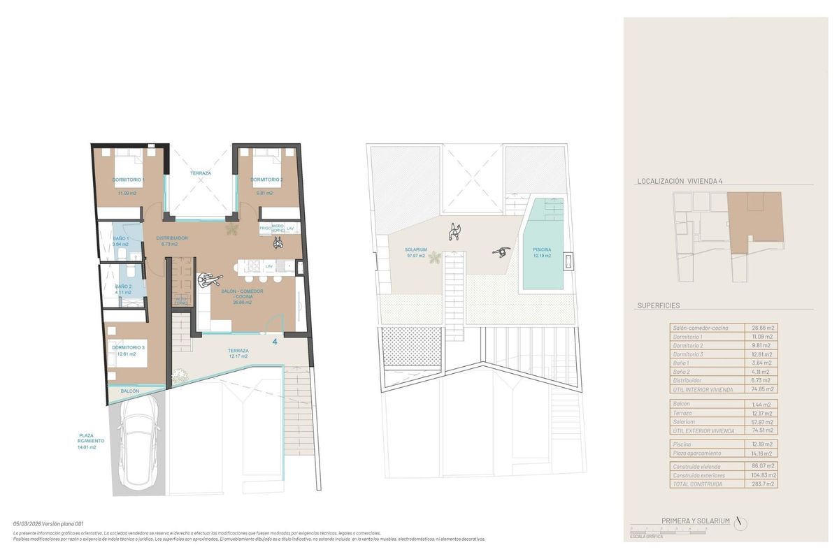 Eingangsbereich des Bungalows mit moderner Architektur