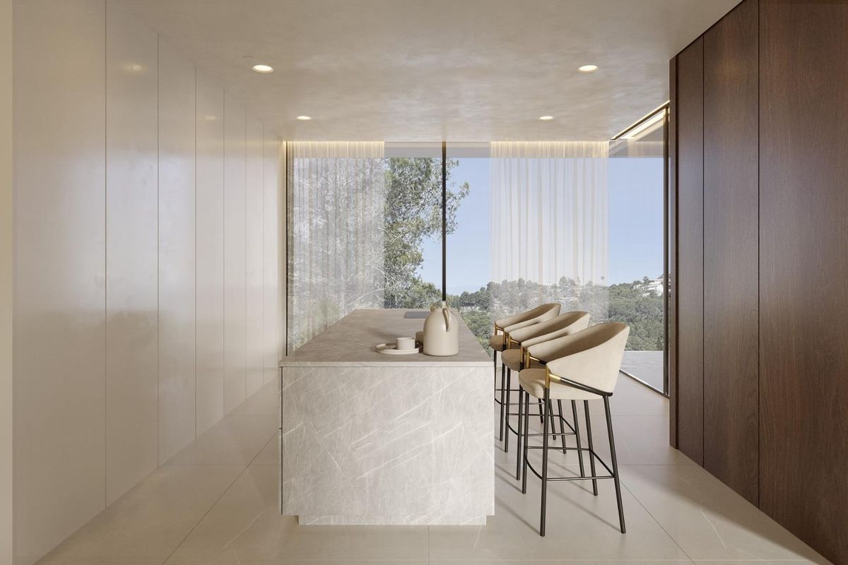 Moderne architectuur van villa Moraira