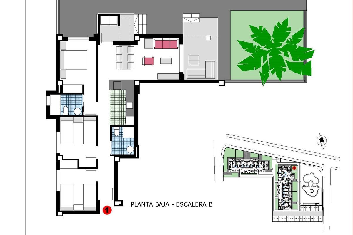 Denia apartment with parking area
