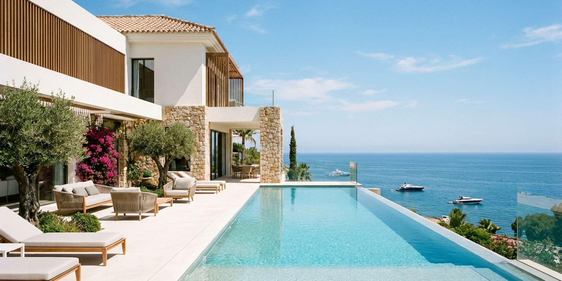 Moderne luxe villa in Marbella met infinity pool en uitzicht op de Middellandse Zee