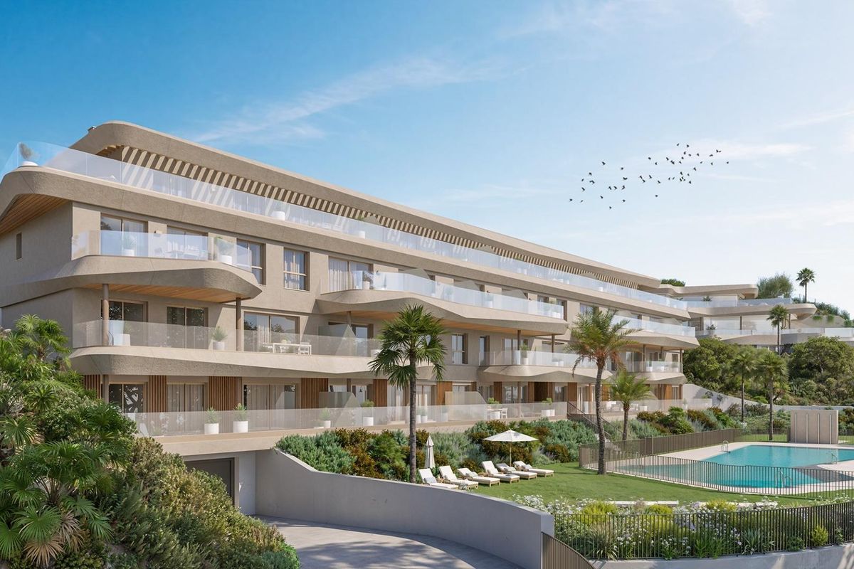 Communal pool at Mijas apartment complex