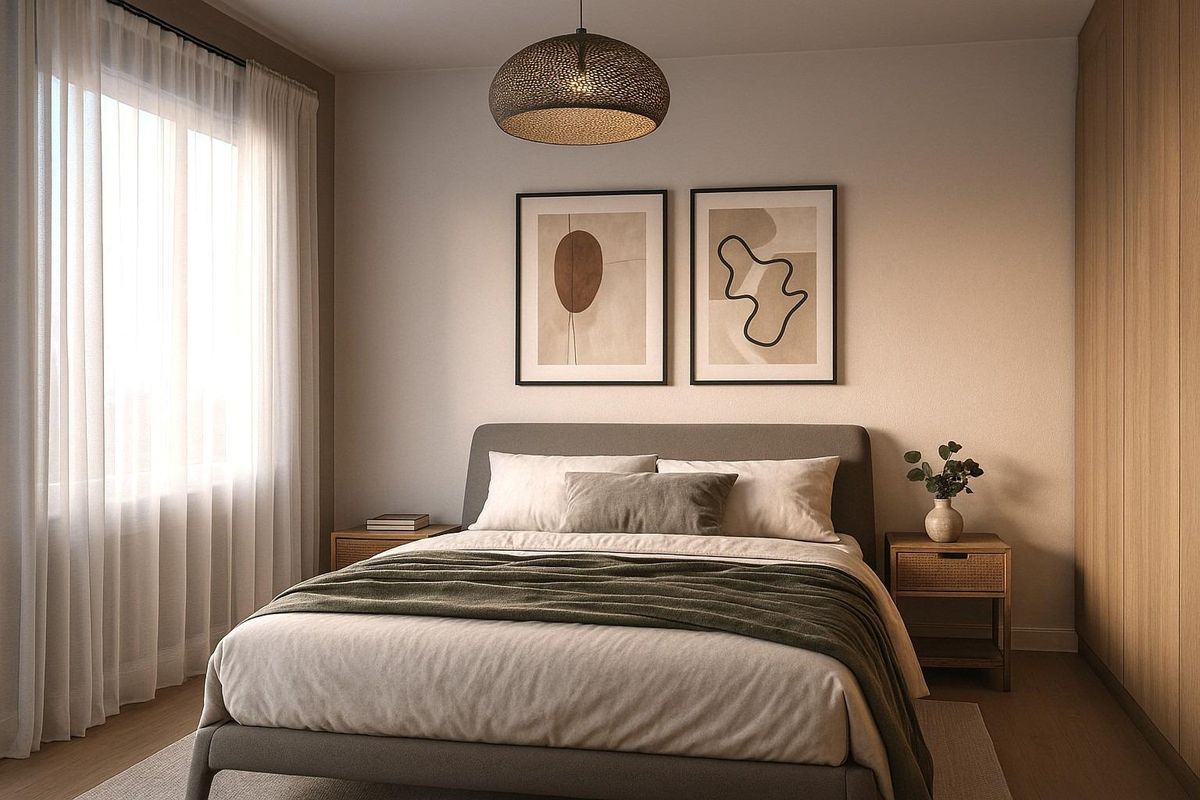 Master bedroom in Benejúzar duplex