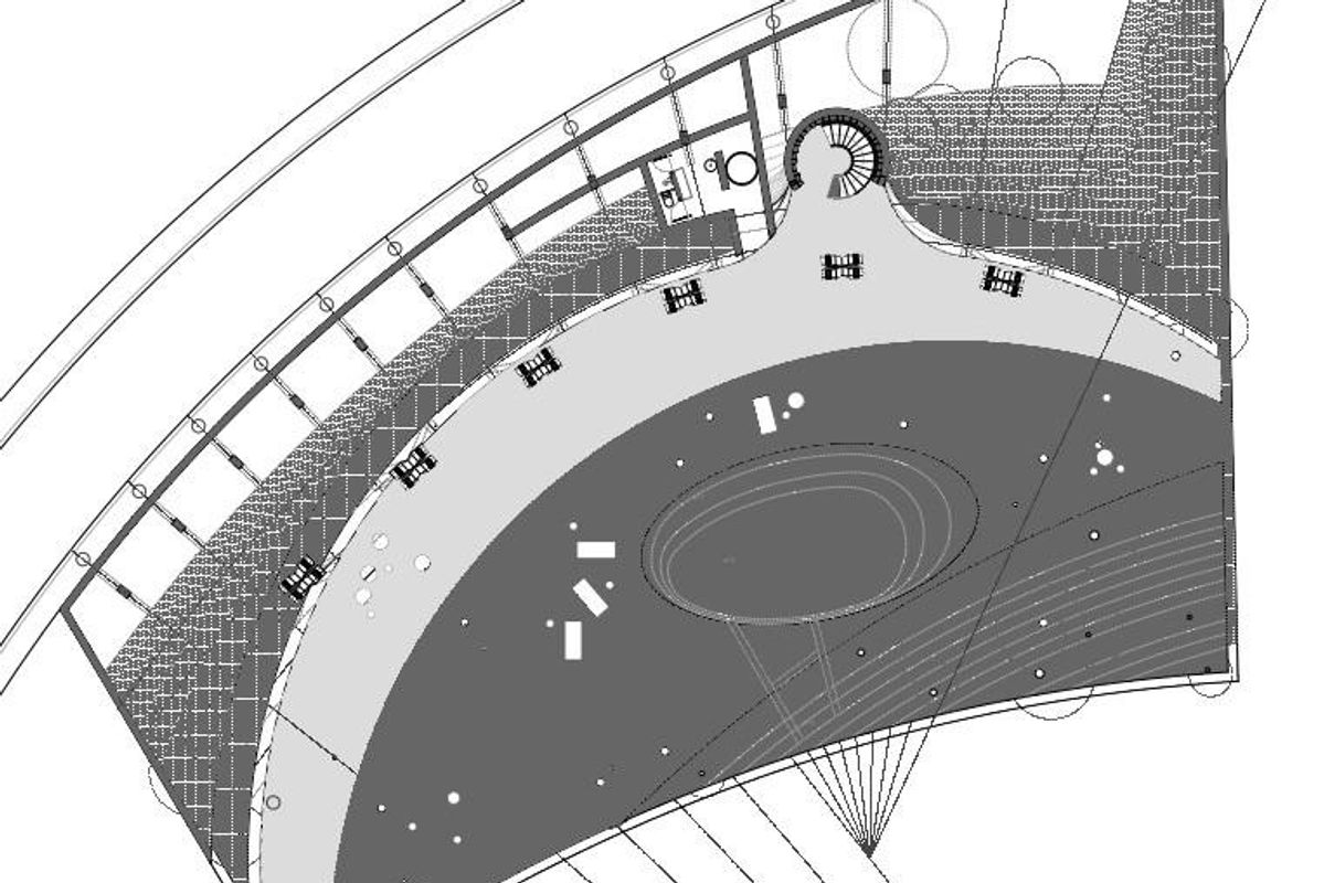 Een ander zicht op het vloerplan van een villa in Benissa, dat de ruime indeling en gemeenschappelijke ruimtes illustreert.