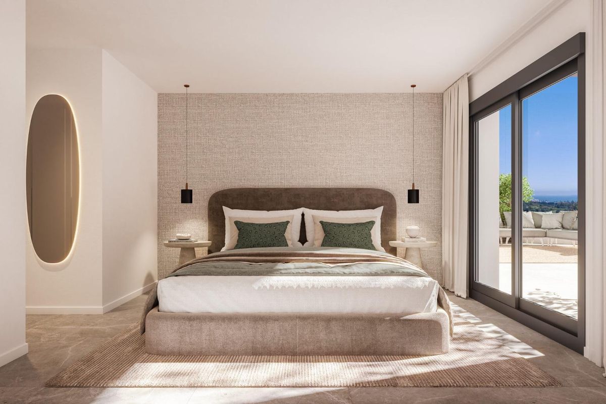 Nieuwbouwwoningen te koop in Estepona Golf met uitzicht op zee en de golfbaan