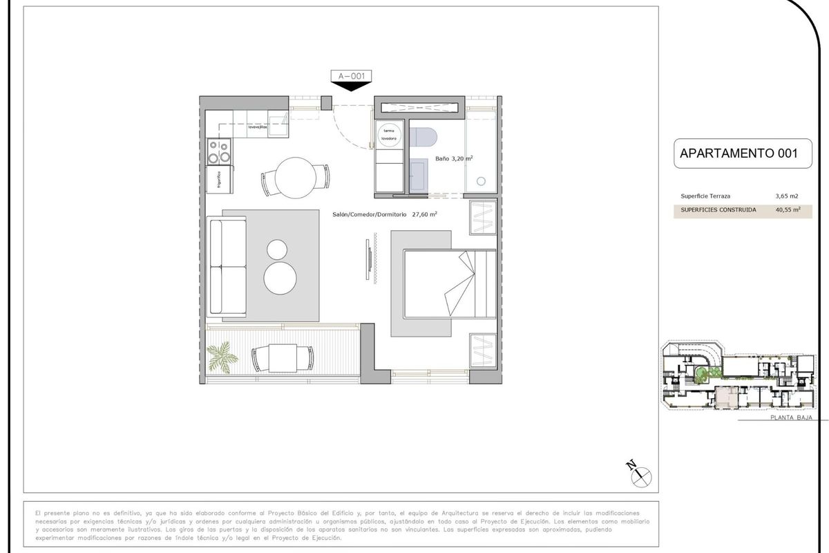 Dining area in furnished apartment