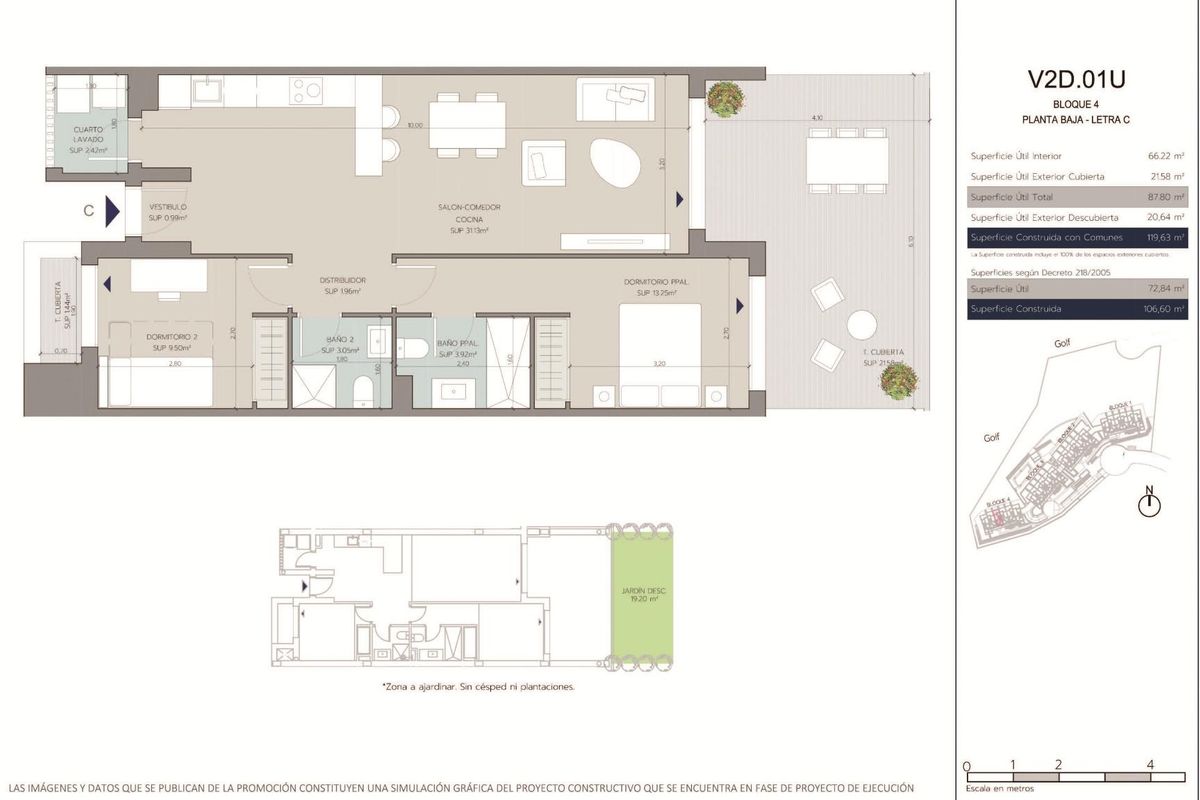 Private terrace of San Roque ground floor unit