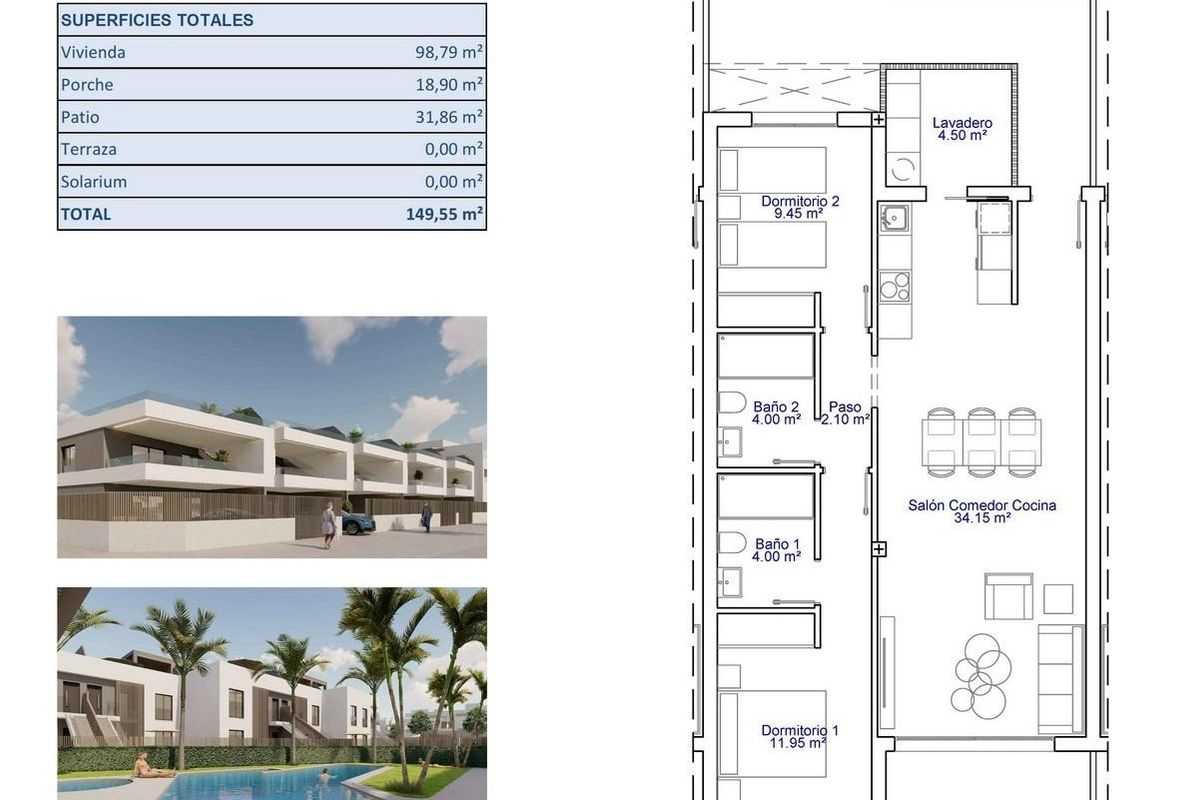 Parkplatz für bungalow in Pilar de la Horadada