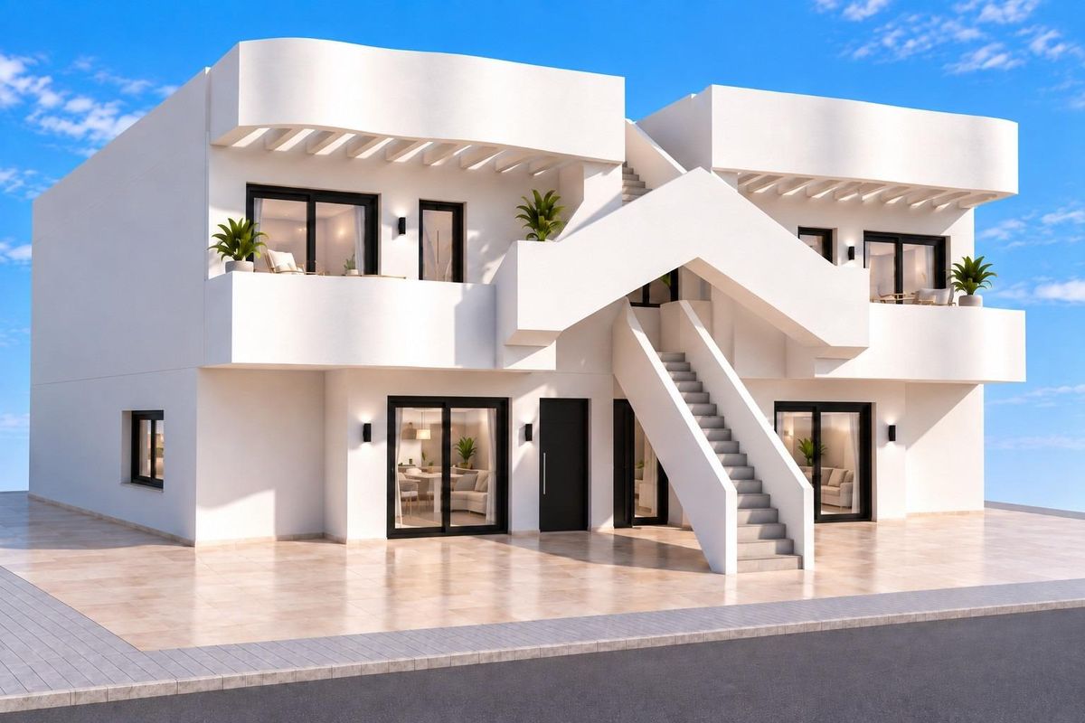 Kleinschalige nieuwbouwwoningen in San Pedro del Pinatar, op slechts 800 m van het strand