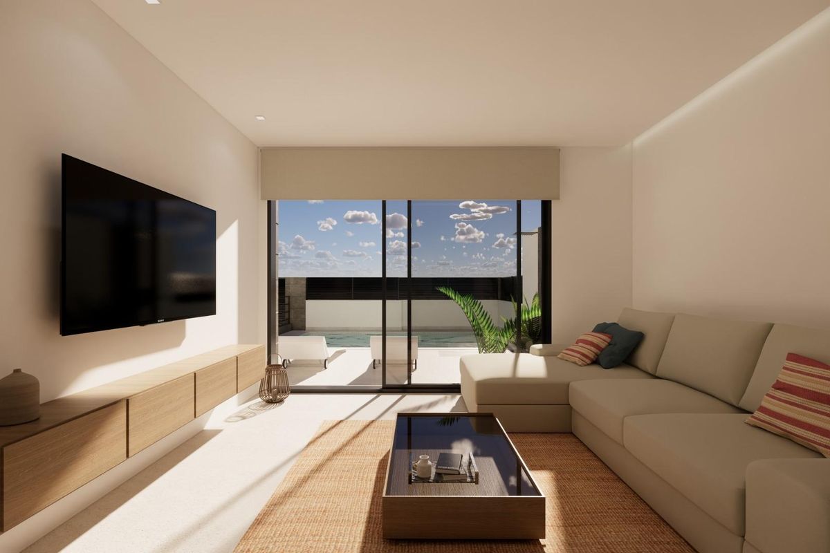 Chique keuken in een 3-slaapkamer townhouse in Dolores, met moderne apparatuur en een slank ontwerp.