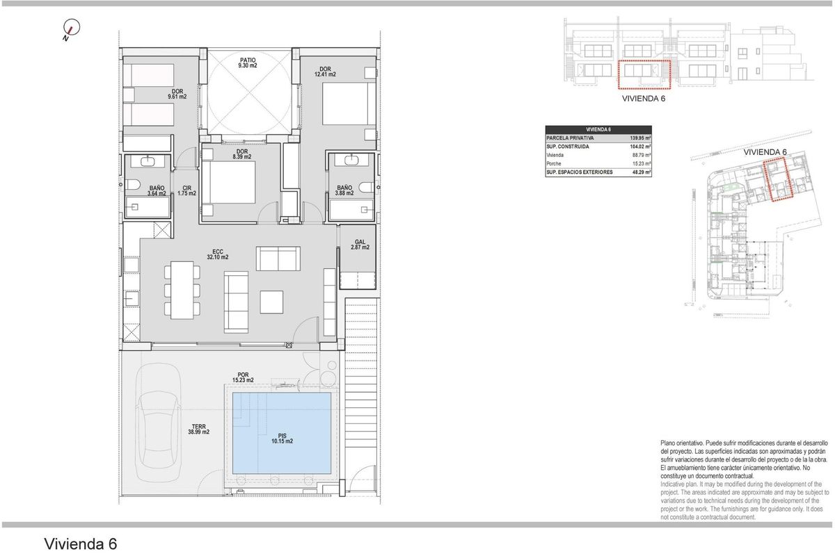 Modern fittings in new build bungalow