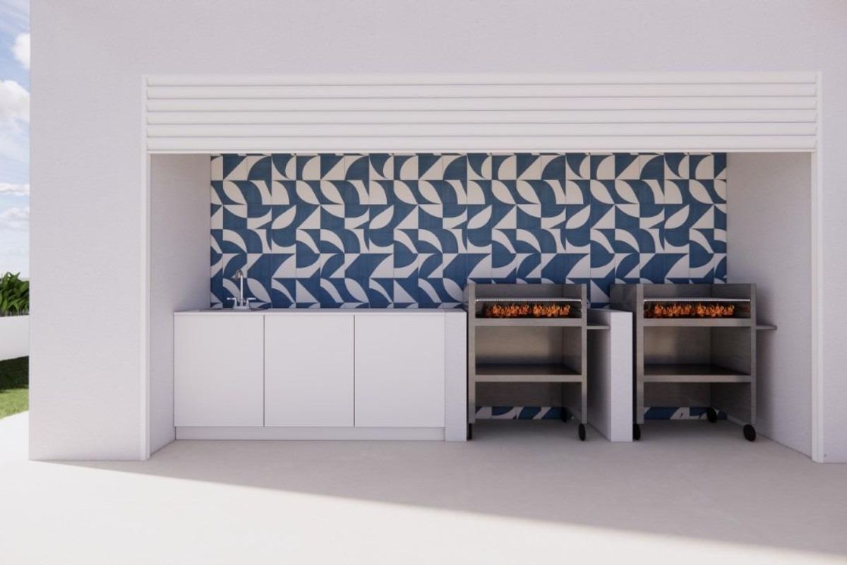 Buitenbarbecuegebied in de penthouse, met mogelijkheden voor vermaak in Pilar de La Horadada.