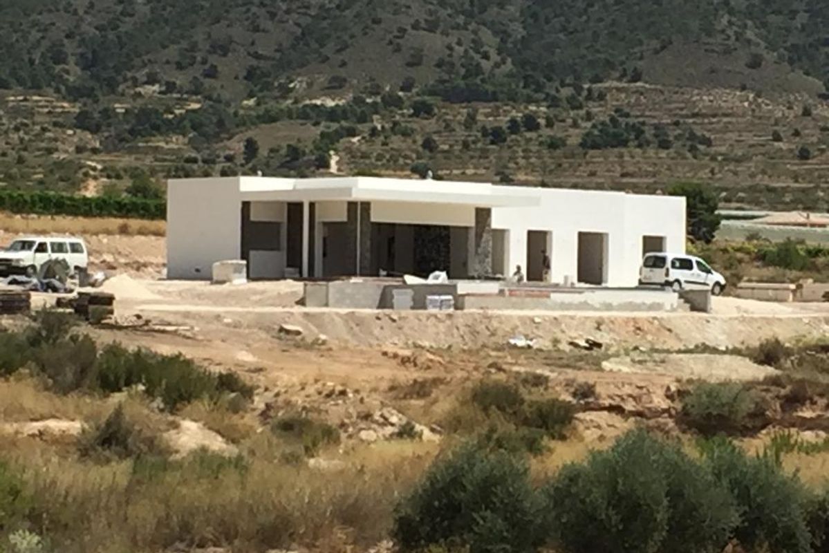 Paved terrace of villa in Pinoso