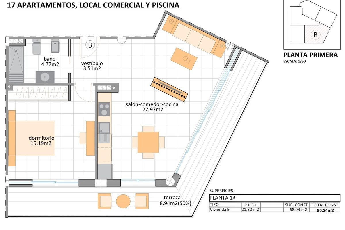 Interior hallway of Lo Pagan apartment