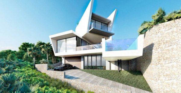 Moderne villa met 4 slaapkamers in Orihuela Costa, met prachtig ontwerp en uitzicht op de kust.