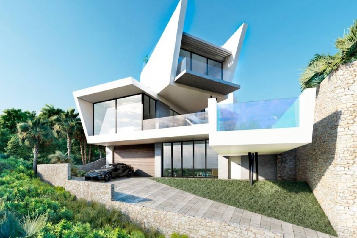 Moderne villa met 4 slaapkamers in Orihuela Costa, met prachtig ontwerp en uitzicht op de kust.