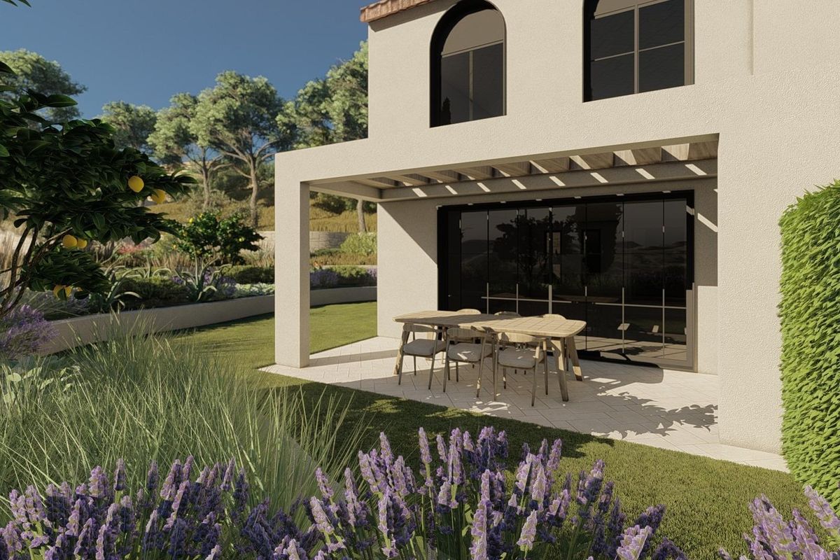 Town house in Monda with terrace view