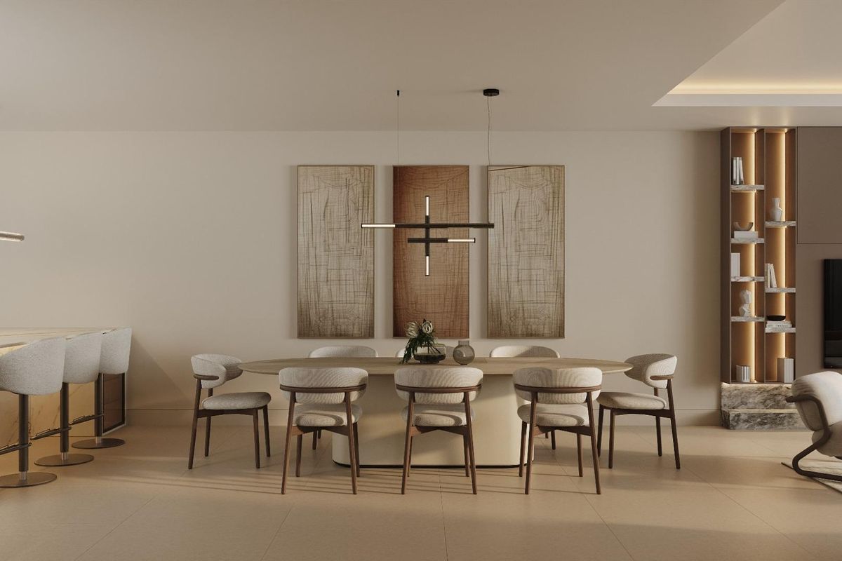 Open-plan living space in Marbella town house