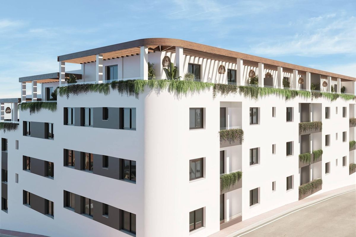Modern apartment building in Mijas
