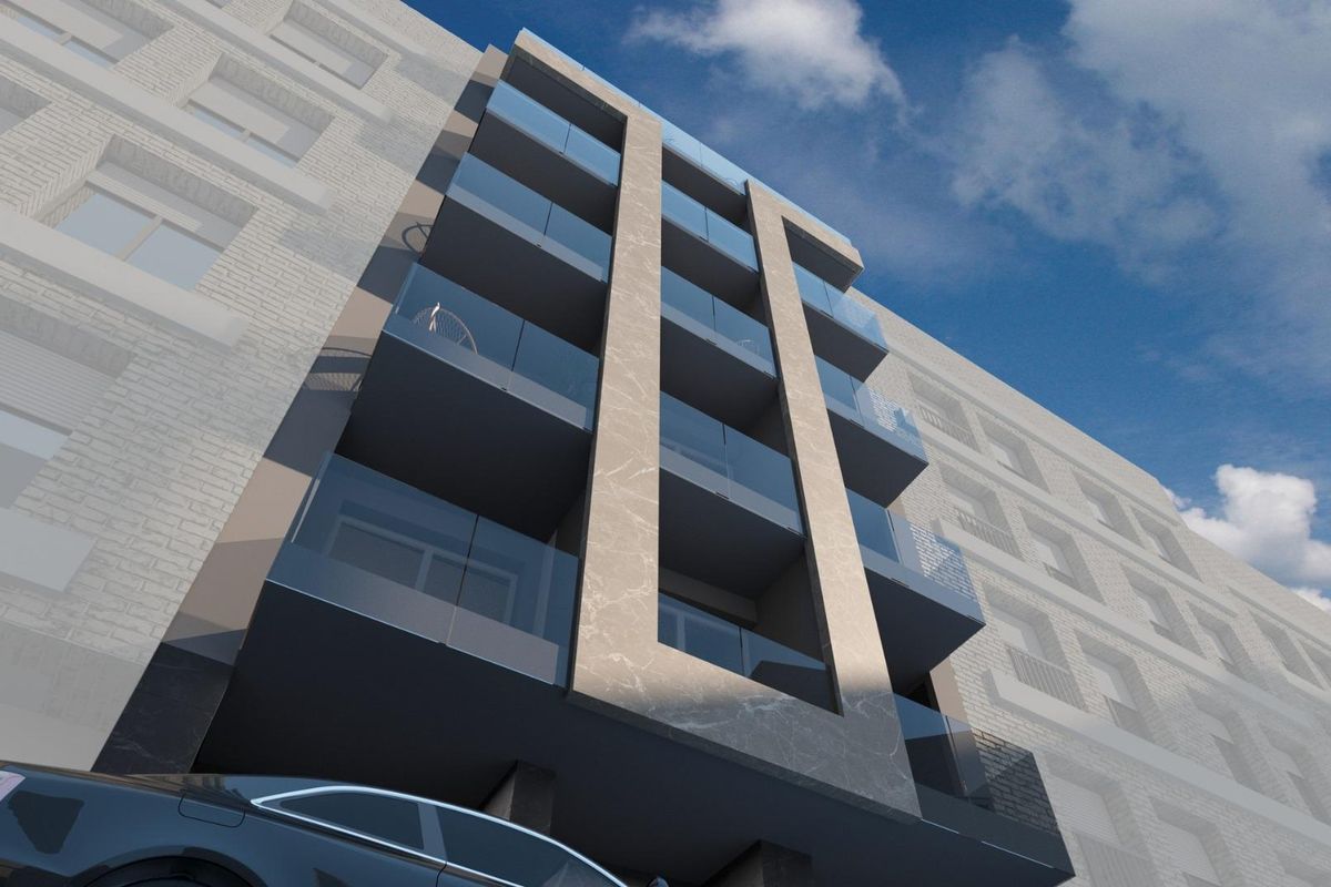 Front view of apartment building in Torrevieja