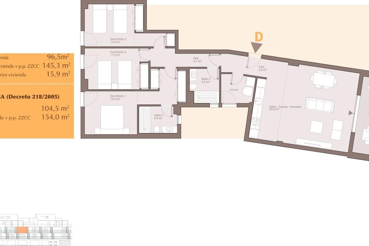 Exterior view of San Pedro apartment complex