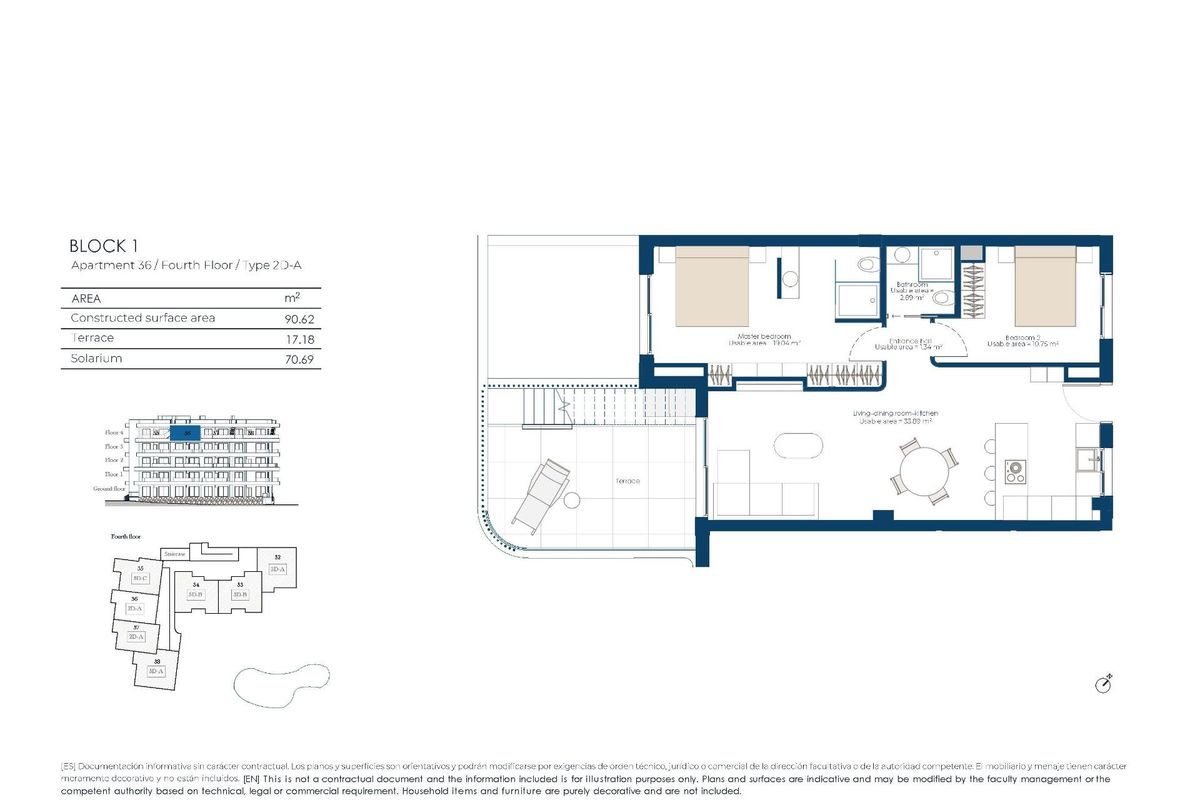 Penthouse étkező modern kialakítással