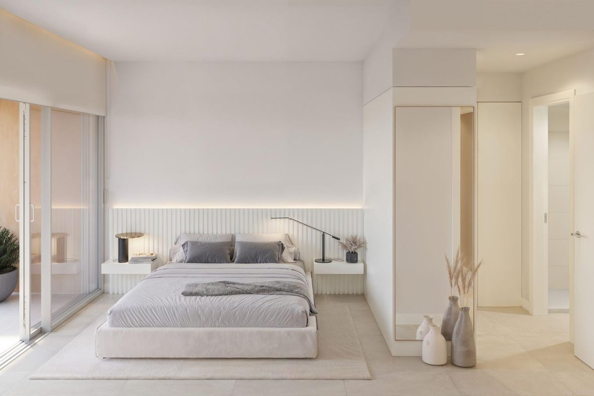 Exterior of new build apartments in Los Balcones