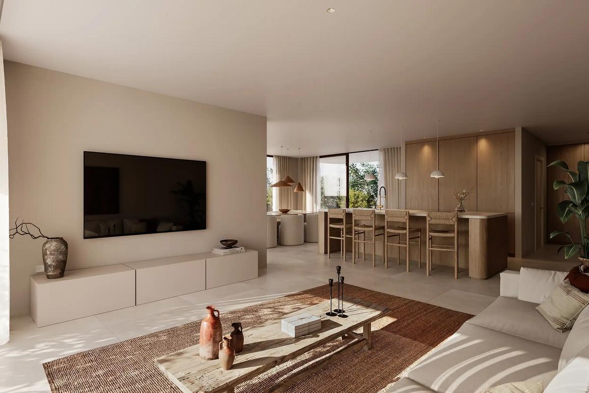 Dining area in Las Colinas apartment